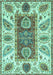 Machine Washable Abstract Turquoise Modern Area Rugs, wshabs3537turq