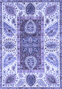 Abstract Blue Modern Rug, abs3537blu