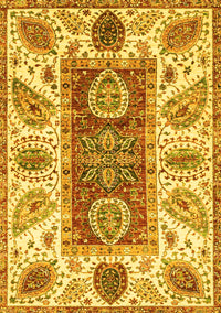 Abstract Yellow Modern Rug, abs3537yw