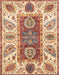 Abstract Chestnut Red Modern Rug, abs3537