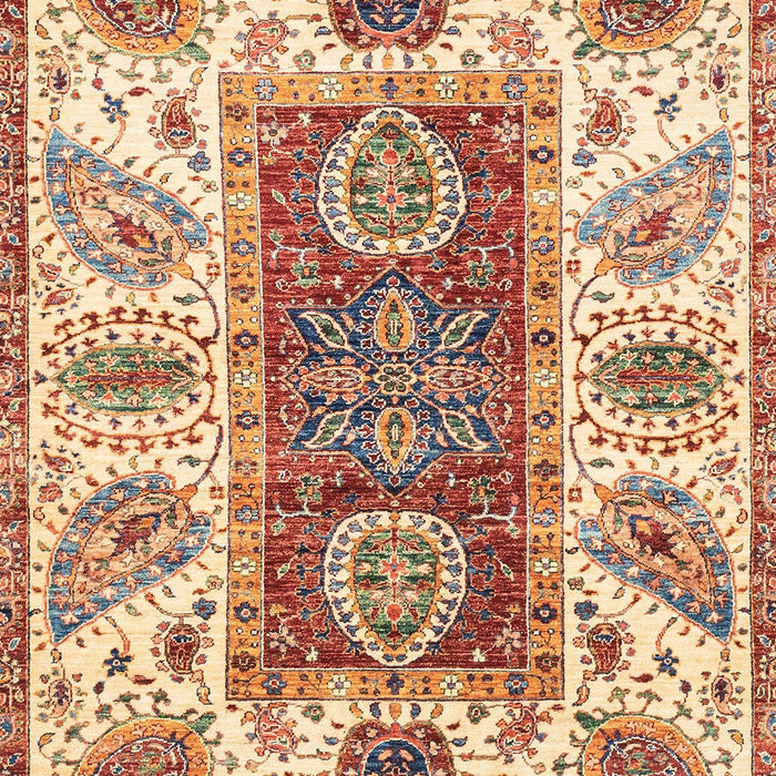 Abstract Chestnut Red Modern Rug, abs3537