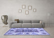 Machine Washable Abstract Blue Modern Rug in a Living Room, wshabs3537blu