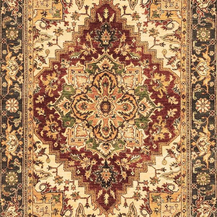 Machine Washable Persian Brown Traditional Rug, wshabs3538brn