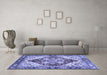 Machine Washable Persian Blue Traditional Rug in a Living Room, wshabs3538blu