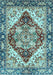 Machine Washable Persian Light Blue Traditional Rug, wshabs3538lblu