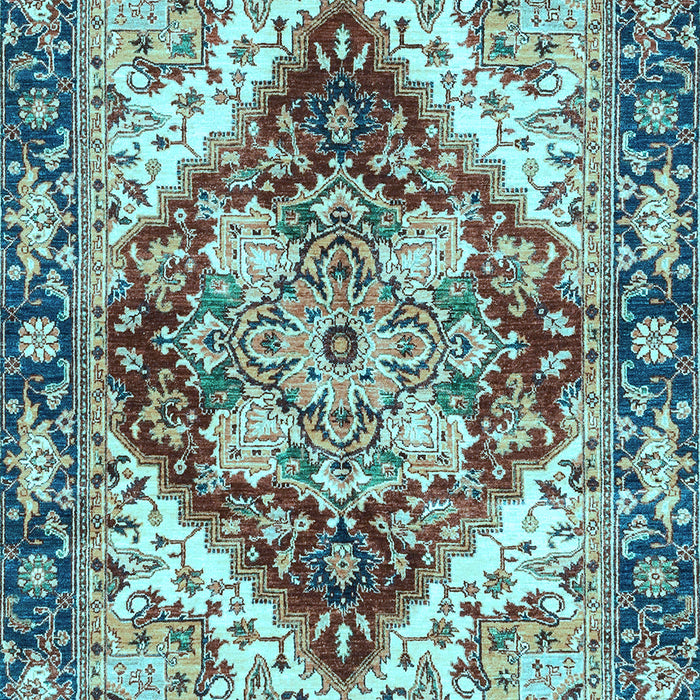 Machine Washable Persian Light Blue Traditional Rug, wshabs3538lblu