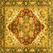 Square Machine Washable Persian Yellow Traditional Rug, wshabs3538yw