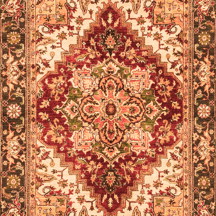 Machine Washable Persian Orange Traditional Area Rugs, wshabs3538org