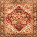 Square Persian Orange Traditional Rug, abs3538org