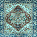 Square Persian Light Blue Traditional Rug, abs3538lblu