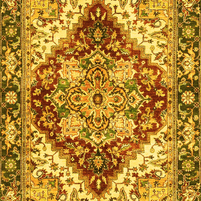Machine Washable Persian Yellow Traditional Rug, wshabs3538yw