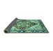 Sideview of Persian Turquoise Traditional Rug, abs3538turq