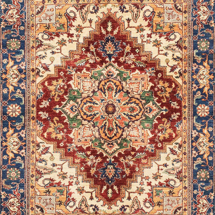Machine Washable Abstract Brown Red Rug, wshabs3538