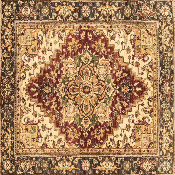 Square Persian Brown Traditional Rug, abs3538brn
