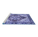 Sideview of Machine Washable Persian Blue Traditional Rug, wshabs3538blu