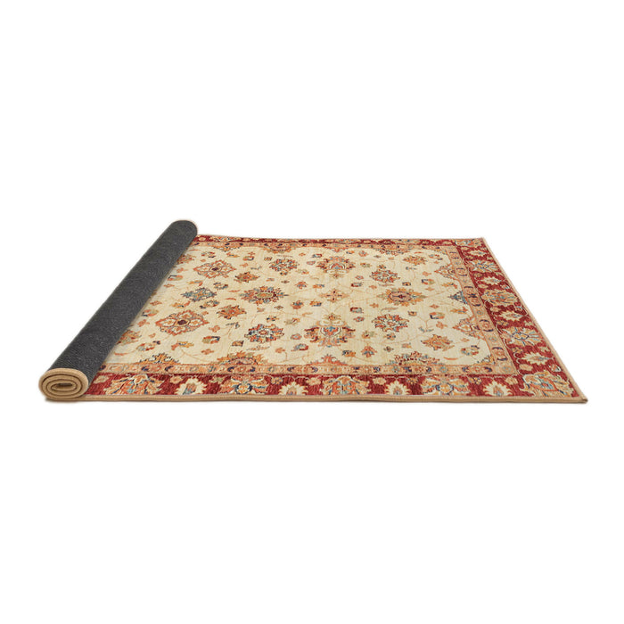 Sideview of Abstract Sun Yellow Modern Rug, abs3539