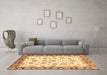 Machine Washable Abstract Brown Modern Rug in a Living Room,, wshabs3539brn