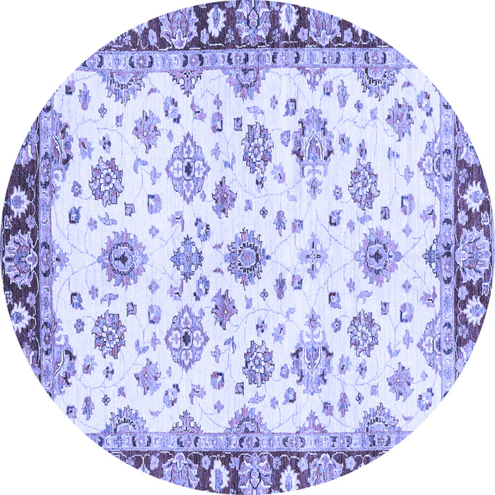 Round Machine Washable Abstract Blue Modern Rug, wshabs3539blu