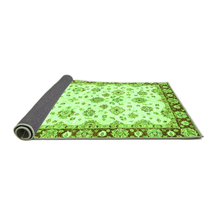 Sideview of Abstract Green Modern Rug, abs3539grn