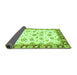 Sideview of Abstract Green Modern Rug, abs3539grn