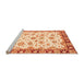 Sideview of Machine Washable Abstract Orange Modern Area Rugs, wshabs3539org