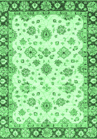 Abstract Emerald Green Modern Rug, abs3539emgrn