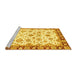 Sideview of Machine Washable Abstract Yellow Modern Rug, wshabs3539yw