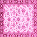 Square Abstract Pink Modern Rug, abs3539pnk