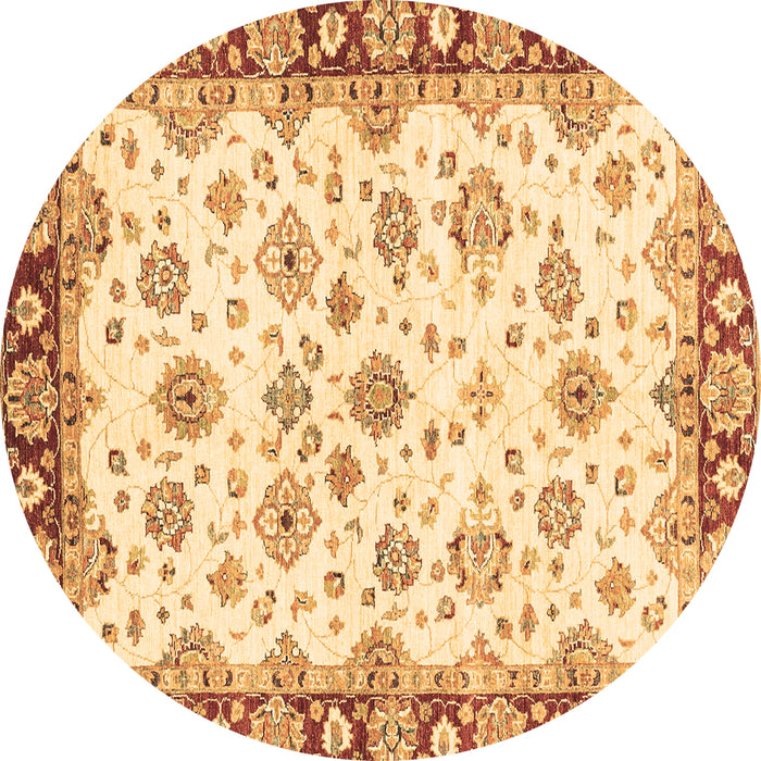 Round Machine Washable Abstract Brown Modern Rug, wshabs3539brn