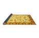 Sideview of Abstract Yellow Modern Rug, abs3539yw