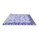 Sideview of Machine Washable Abstract Blue Modern Rug, wshabs3539blu