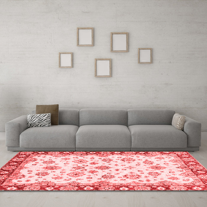 Modern Red Washable Rugs