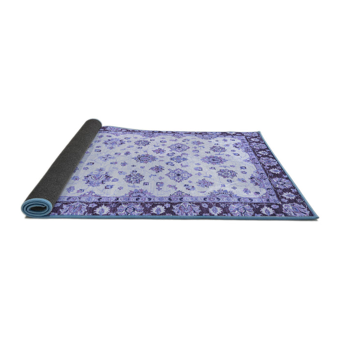 Sideview of Abstract Blue Modern Rug, abs3539blu