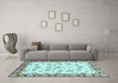 Machine Washable Abstract Light Blue Modern Rug in a Living Room, wshabs3539lblu