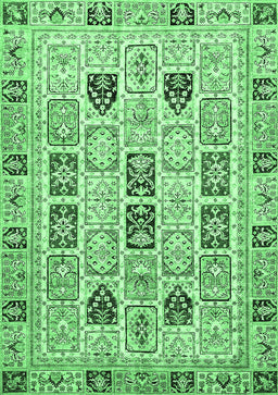 Abstract Emerald Green Modern Rug, abs353emgrn