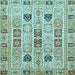 Square Abstract Light Blue Modern Rug, abs353lblu