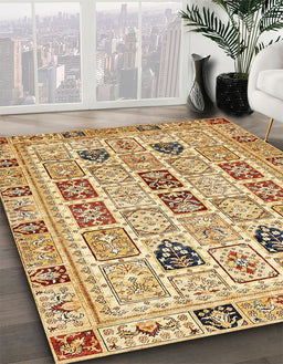 Abstract Red Modern Rug in Family Room, abs353