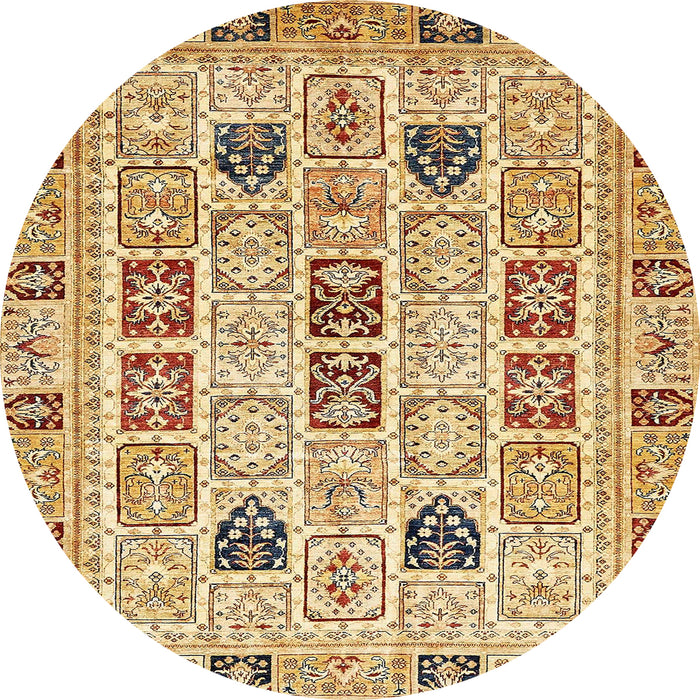 Round Abstract Red Modern Rug, abs353
