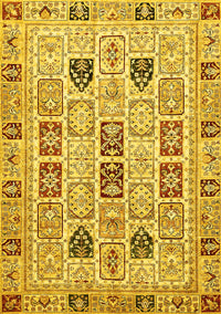 Abstract Yellow Modern Rug, abs353yw