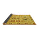 Sideview of Abstract Yellow Modern Rug, abs353yw