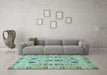 Machine Washable Abstract Light Blue Modern Rug in a Living Room, wshabs353lblu