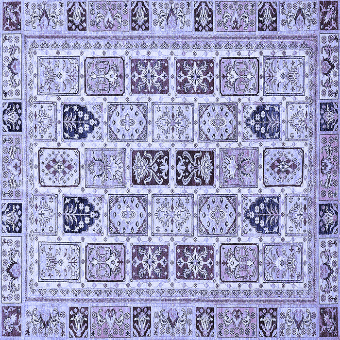 Square Abstract Blue Modern Rug, abs353blu