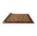 Sideview of Abstract Gold Modern Rug, abs354