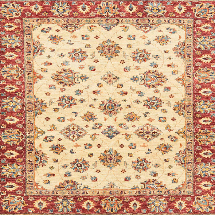 Square Abstract Chocolate Brown Modern Rug, abs3540