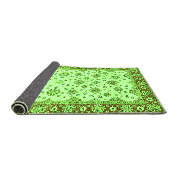 Sideview of Abstract Green Modern Rug, abs3540grn