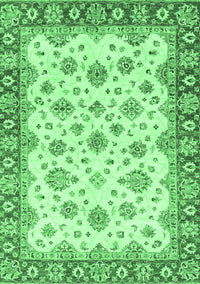 Abstract Emerald Green Modern Rug, abs3540emgrn