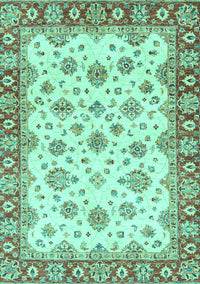 Abstract Turquoise Modern Rug, abs3540turq