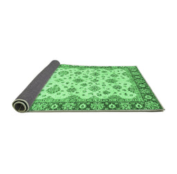 Sideview of Abstract Emerald Green Modern Rug, abs3540emgrn