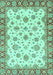 Machine Washable Abstract Turquoise Modern Area Rugs, wshabs3540turq