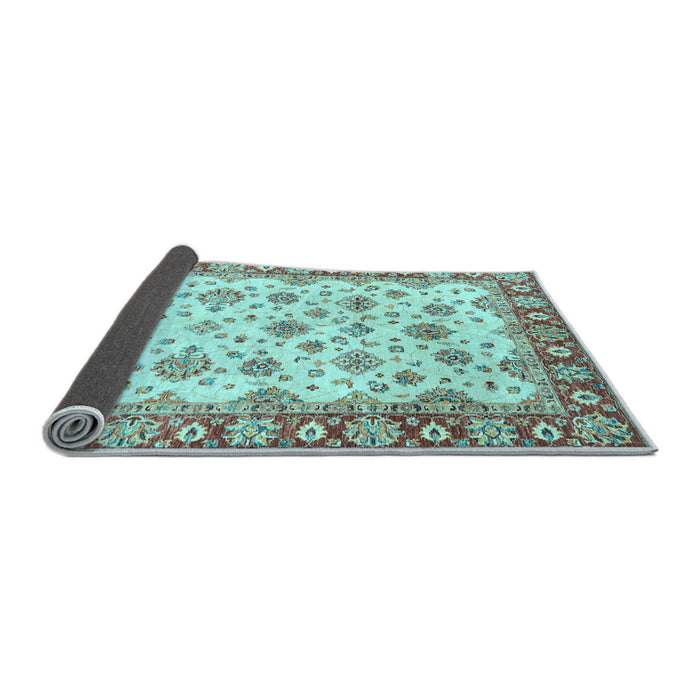 Sideview of Abstract Light Blue Modern Rug, abs3540lblu